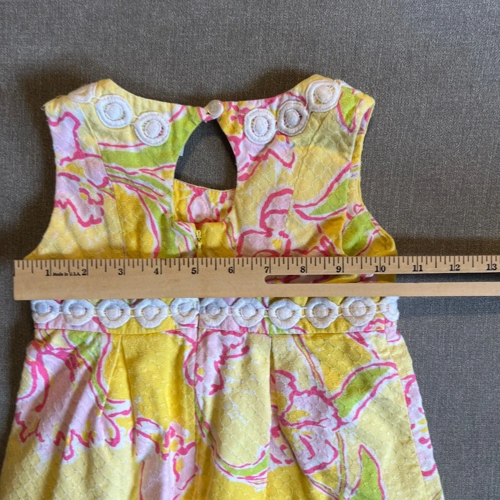 Lilly Pulitzer dress‎ girls 4 yellow pink adelson day star fruit mini floral